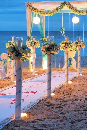 Tips And Ideas For Planning A Perfect Beach Wedding ★ beach wedding floral decor lighting decorations Wedding Runner, Aisle Runner Wedding, February Wedding, Thailand Wedding, Prom Decor, Honey Moon, Beach Ceremony, Engagement Decorations, Aisle Runner