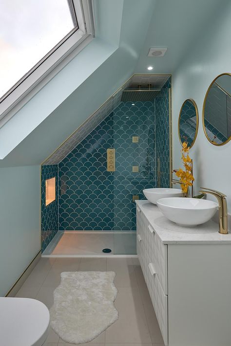 Dormer Ensuite Bathroom, Loft Ensuite, Loft Bedroom Ideas, Attic Conversions, Attic Bathroom Ideas, Small Attic Bathroom, Loft Conversion Bedroom, Attic Bedroom Designs, Ensuite Shower Room