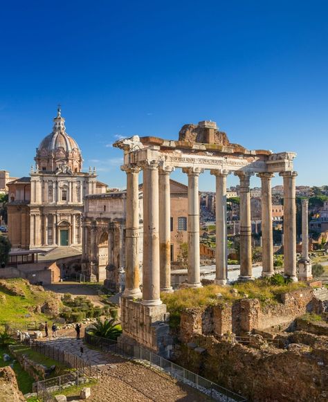 🏛️ #RomanForumView 🏟️ The Roman Forum view, a city square in ancient Rome, Italy. Roman Forum Rome, Forum Rome, Ancient Italy, Rome Trip, City Square, Rome Photo, France Trip, Travel Collage, Roman Forum