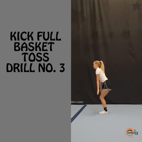 Cheer IQ on Instagram: “Kick full  basket drill #3 🎉 . Start by imitating a proper basket toss position on the ground 💯 . Aggressively jump and extend the whole…”