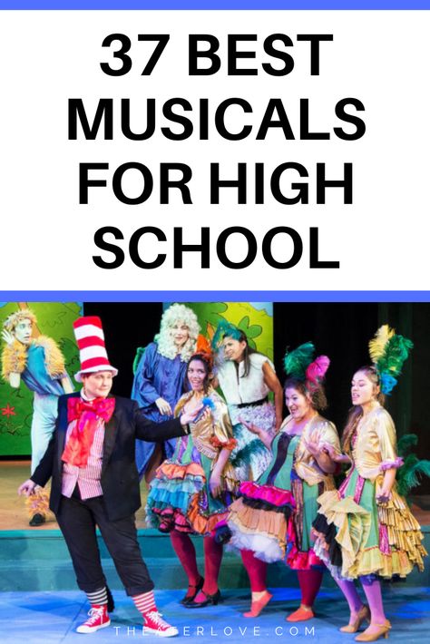 This is the ultimate list of musicals for high school theater! Whether you need a show with a small cast, a low budget, or a contemporary score, there's a musical to fit. #theater #musicaltheater Musical Theater Songs For Dance, Musical Theatre Class Ideas, School Plays Theater, Musicals To Watch, Theater Tips, High School Theater, Kids Theatre, Theater Teacher, Theatre Camp