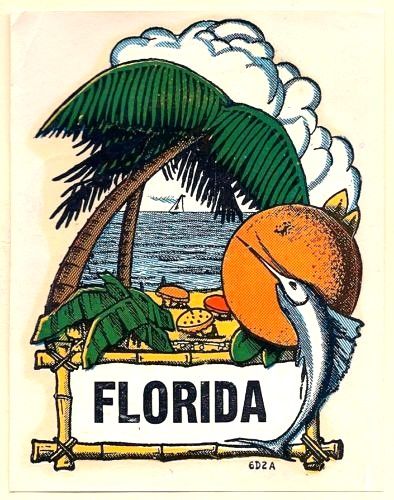 Florida Illustration, Florida Tourism, Retro Florida, Florida Poster, Tourism Poster, Florida Design, Florida Art, Wood Burning Patterns, Old Florida