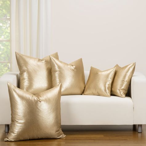 Rose Gold Pillow, Gold Accent Pillows, Chic Throw Pillows, Gold Throw Pillows, Silk Throw Pillows, Sofa Pillows Arrangement, F Scott Fitzgerald, American Decor, Gold Pillows