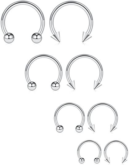 Horseshoe Earring, Lip Piercing Ring, Silver Clothing, Septum Hoop, Nose Septum, Horseshoe Earrings, Horseshoe Ring, Septum Jewelry, Piercing Ring