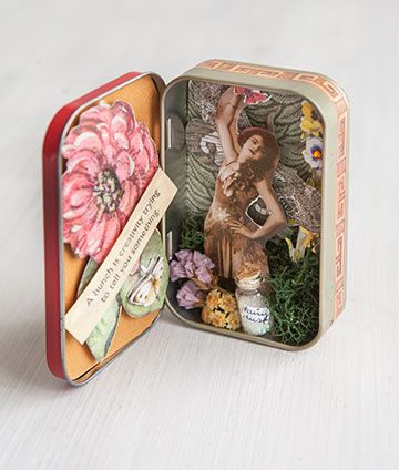 Fairy Affirmations, Mint Tin Crafts, Christmas Diorama, Fairy Box, Altoid Tin, Altoids Tins, Altered Tins, Mint Tins, Altered Boxes