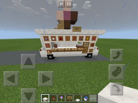 This ice cream truck is so cool! You need to make it! I wish I could make the truck actually move. Minecraft Idea, Minecraft Architecture, Ice Cream Truck, So Cool, Make It, Minecraft, Ice Cream, Architecture, Cream