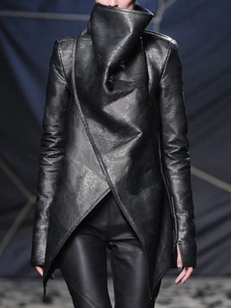 Pu Jacket, Faux Leather Coat, Types Of Coats, Gareth Pugh, Fitted Turtleneck, Futuristic Fashion, Kylie Minogue, Future Fashion, Fashion Seasons