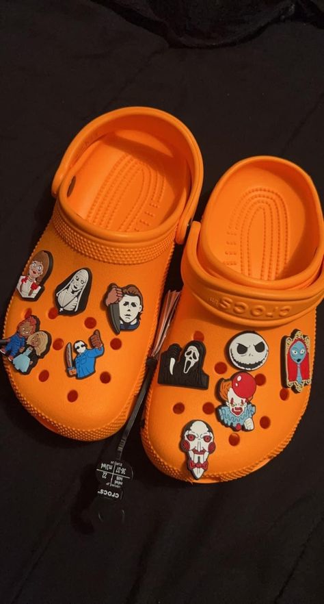 Cool Crocs, Orange Crocs, Crocs With Charms, Good Guy Doll, Purple Converse, Crocs Fashion, Mode Shoes, Cozy Shoes, Crocs Jibbitz