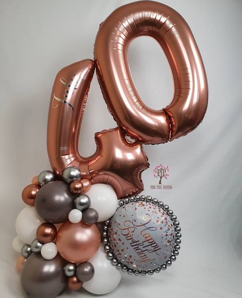 40 Balloons Decoration, Balloon Decor For 40th Birthday, 40th Bday Balloon Decor, 40 And Fabulous Balloons, 40 Balloon Bouquet, 40 Balloons, Balloon Display, 40th Birthday Decorations, 40th Birthday Parties