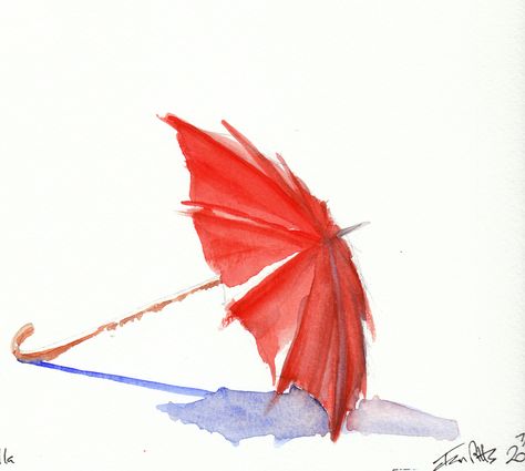 tried to paint this but it's harder than it looks. Art Umbrella, Red Illustration, Illustration Simple, Umbrella Art, Red Umbrella, Art Videos Tutorials, Watercolor Red, Under My Umbrella, Inspirational Artwork