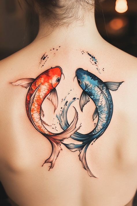 Koi Fish Memorial Tattoo, 3d Koi Fish Tattoo, Blue Koi Fish Tattoo, Koi Fish Japanese Tattoo, Aesthetic Koi Fish, Koi Fish Tattoo Ideas, Koi Fish Tattoo Forearm, Fish Tattoo Ideas, Koi Fish Tattoos