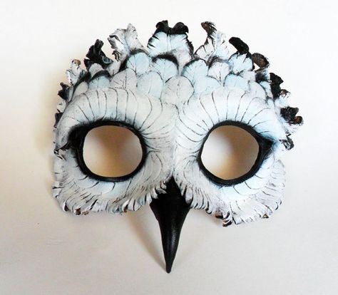 Owl Mask, Venetian Masks, Leather Mask, Cool Masks, Carnival Masks, Animal Masks, Masks Art, Snowy Owl, Masks Masquerade