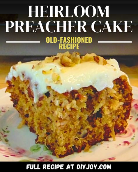 Easy Old-Fashion Preacher Cake Recipe Preachers Cake, Preacher Cake, Coconut Cake Recipe, Heirloom Recipes, Moist Cake, Pie Cake, Coconut Cake, Moist Cakes, Old Fashion