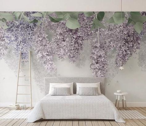 Lavender walls bedroom