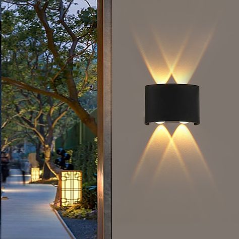 Up Down Wall Lights Indoor, Outdoor Uplighting, Small Hanging Lights, Modern Lamps Bedroom, Column Lights, Modern Outdoor Wall Lighting, Acrylic Decoration, Down Lighting, Exterior Light Fixtures