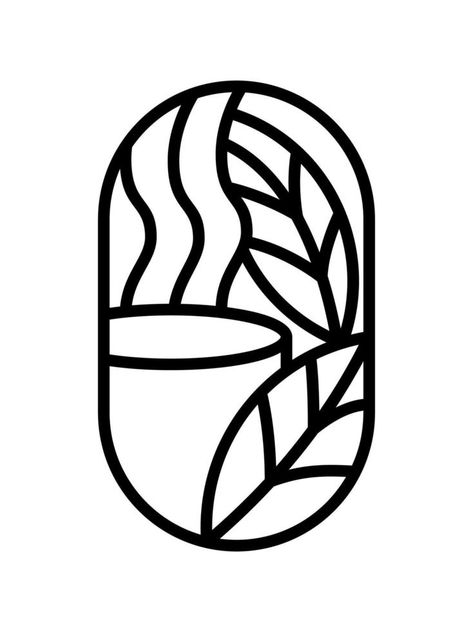 hojas de árbol de té vectorial y taza para cafe eco logo diseño de planta orgánica día internacional del té emblema redondo estilo lineal. icono abstracto vintage para productos naturales cosméticos, conceptos ecológicos, salud Tea Logo Design, Logo Plant, International Tea Day, Nature Logos, Cafe Logos, Roots Logo, Logo Cafe, Nature Icon, Plant Logo