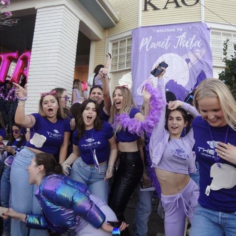 Out Of This World Bid Day, Space Bid Day, Sorority Retreat, Recruitment Decorations, Sorority Themes, Recruitment Themes, Recruitment Ideas, Rush Week, Sorority Ideas