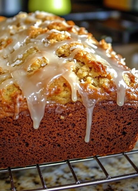 Banana Bread Glaze, Jamaican Banana Bread Recipe, Jamaican Banana Bread, Recipes Jamaican, Heavenly Recipes, Jamaica Food, Honey Bbq Chicken, Grandma Cooking, Coconut Bread