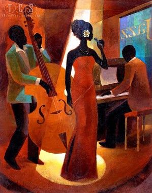 Francesca Amewudah-rivers, Keith Mallett, Jazz Painting, Arte Jazz, Art Musical, Afrikaanse Kunst, Jazz Art, Afrocentric Art, Black Art Painting