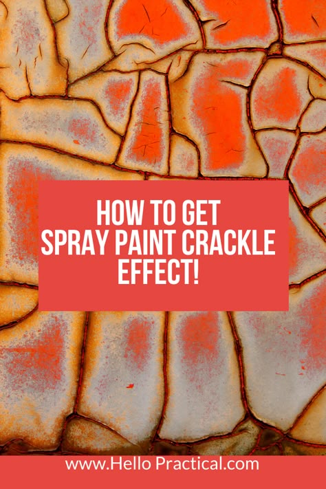 Easy Guide to Get your Spray paint to Crackle, and best crackle spray paints for wood,metal or furniture. +Why does Spray paint crackle? Crackle Paint With Hairspray, Painting Metal Tutorial, Spray Paint Effects, Crackle Paint Diy, Crackle Furniture, Texture Spray Paint, Spray Paint Techniques, Spray Paint Tips, Acrylic Techniques