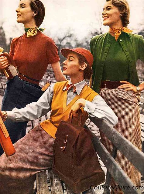 I've been feeling a strong need for a tweedy skirt and a sweater set lately. 1950 Fashion, Vintage Blog, Dapper Day, Fashion 1950s, Style Inspiration Fall, Vintage Fall, Moda Vintage, 50s Fashion, 1950s Fashion