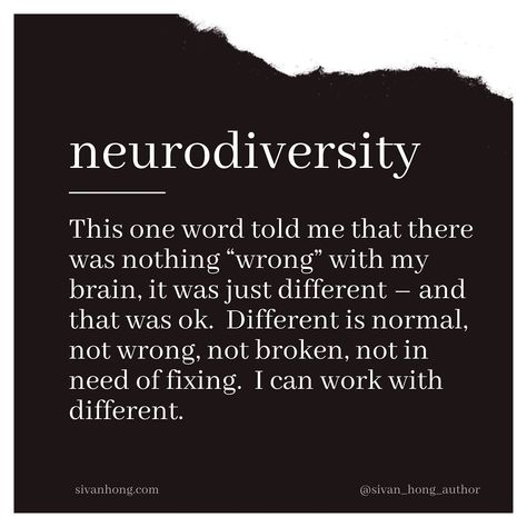 Neurotypical Vs Neurodivergent, Neurodiverse Quotes, Neurodivergent Quotes, Neurodivergent Things, Mental Health Facts, Sound Words, Spectrum Disorder, Mental And Emotional Health, Health Facts