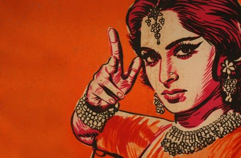 Bollywood Vintage, Bollywood Retro, Indian Illustration, Bollywood Party, Bollywood Posters, Retro Bollywood, Vintage India, Indian Woman, Indian Dance