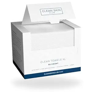 Clean Skin Club Clean Towels XL™, 100% USDA Biobased Face Towel, Disposable Face Towelette, Makeup Remover Dry Wipes, Ultra Soft, 50 Ct, 1 Pack Clean Towels, Clearer Skin, Face Towel, Face Cleanser, Clean Skin, Makeup Skin Care, Skin Health, Face Products Skincare, Makeup Remover