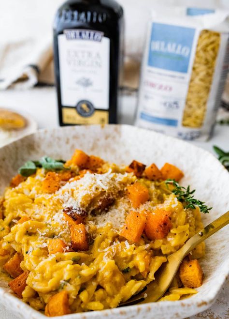 Creamy Butternut Squash Orzo Recipe - CucinaByElena Butternut Squash Orzo, Orzo Recipes, Private Chef, Squash Recipes, Orzo, Butternut Squash, Paleo Gluten Free, Gluten Free, Chef