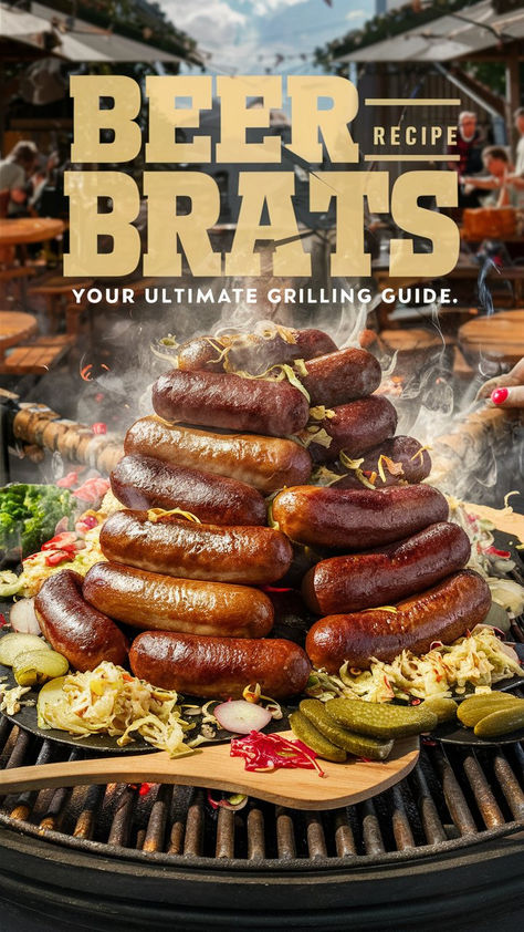 10 Great Beer Brats Recipes to Try Out  Bratwurst is already delicious on its own, but you can make them better with a bit of beer and some time on a grill.  That’s right; we’re talking about cooked brats in beer! Beer-boiled brats are a beloved summertime staple that you can cook whatever the weather’s like outside. Beer Brats Stove Top, Beer Boiled Brats, Brats In Beer, Beer Brats Recipe, Brats Recipe, Home Made Beer, Beer Bath, Beer Battered Fish Tacos, How To Cook Brats