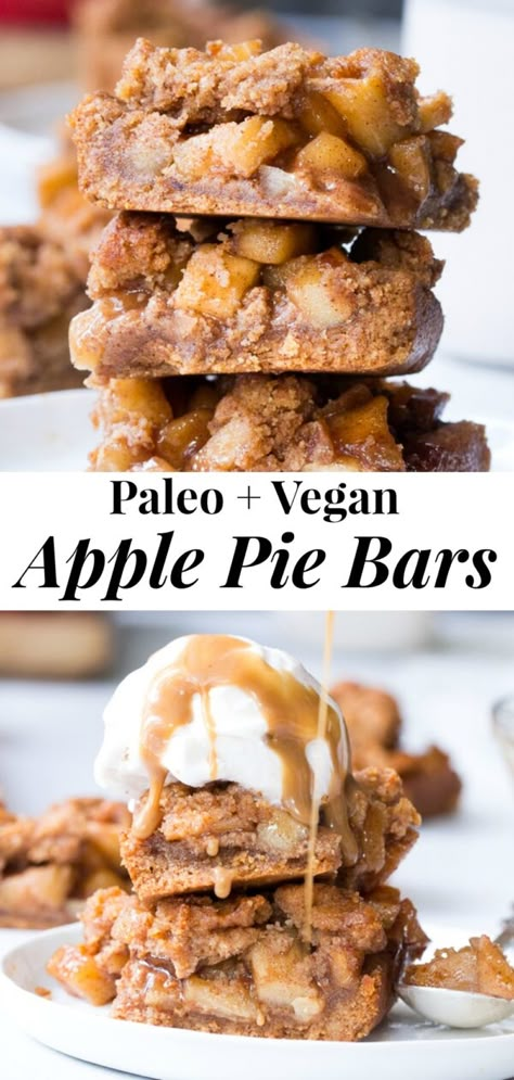 Paleo Apple Pie, Cheesy Breakfast, Paleo Apple, Perfect Apple Pie, Vegan Apple Pie, Authentic Mexican Recipes, Dessert To Make, Plats Healthy, Apple Pie Bars