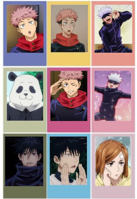 Jujutsu Kaisen Photocards Printable, Anime Photocard, Anime Paper, Anime Printables, Anime Cover Photo, Demon King Anime, Anime Crafts, Anime Book, Bullet Journal Stickers