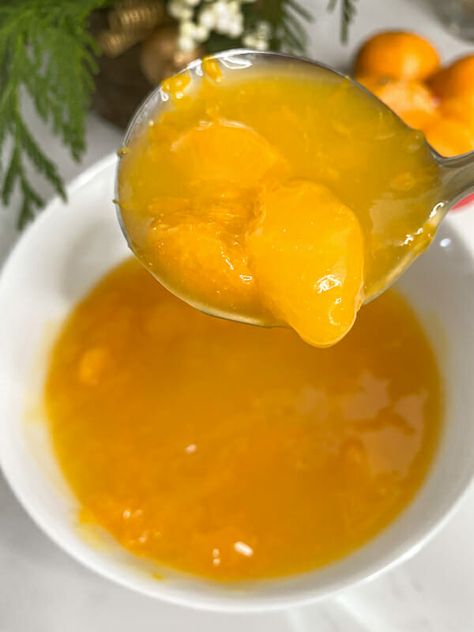 Mandarin Orange Sauce Recipe, Mandarin Orange Sauce, Popcorn Seasoning Recipes, Orange Sauce Recipe, Garden Vegetable Soup, Make Taco Seasoning, Orange Jam, Fruit Sauce, Soft Tacos