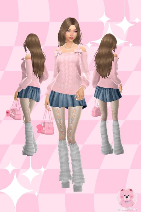 made an outfit based on an irl coquette fit i found on here! i think she turned out pretty cute ૮ ˶ᵔ ᵕ ᵔ˶ ა Sims 4 Cute Outfits Cc, Sims 4 Cc Maxis Match Coquette, Sims 4 Cc Melanie Martinez Clothes, Ts4 Coquette, Sims 4 Victoria Secret Cc, Ts4 Coquette Cc, Sims 4 Cc Clothes Maxis Match Coquette, Sims 4 Girly Cc Clothing, Sims Coquette Cc