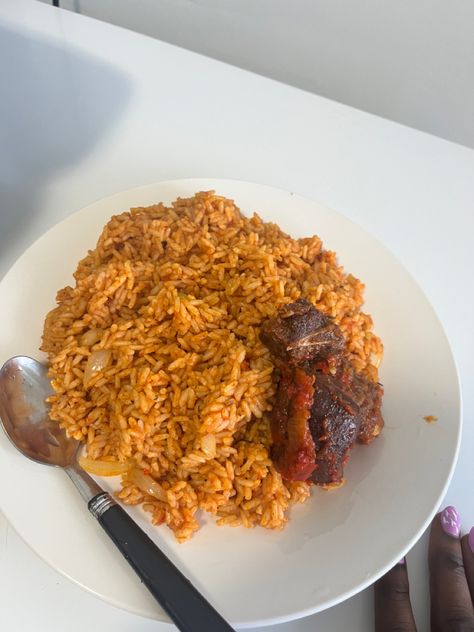 Jollof Rice Nigerian, Nigerian Jollof Rice, Peppered Beef, Naija Food, Jollof Rice, Rice, Quick Saves