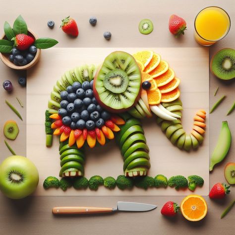 Easter Fruit, Kids Food Crafts, Adorable Food, Animal Fruit, Fruit Trays, Halloween Breakfast, Fruit Platter Designs, Fruit Animals, Food Art For Kids