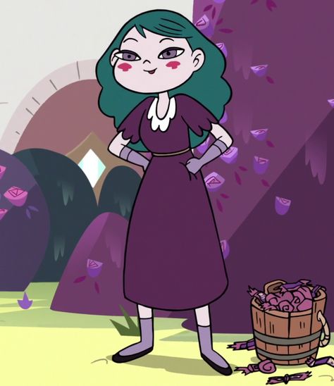 Queen Eclipsa Butterfly, also known as Eclipsa the Queen of Darkness, is a former ruler of the Kingdom of Mewni. Once presumed to be Star Butterfly's ninth great-grandmother and Moon Butterfly's eighth great-grandmother, she is later revealed to be the mother of Meteora Butterfly. She is first... Queen Eclipsa, Eclipsa Butterfly, Queen Of Darkness, Evil Disney, Star Force, Mabel Pines, The Forces Of Evil, Cartoon Fan, Disney Stars