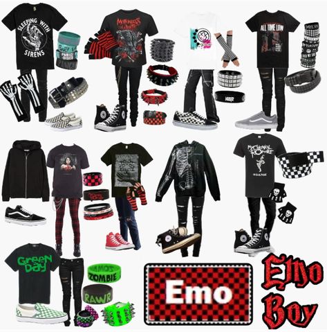 Emo outfit 2023 Emo Outfits, 2000s Emo Male Fashion, Emo Guys Aesthetic Outfit, Emo Style Men 2000s, Emo Clothes Guys, Summer Emo Outfits 2000s, Emo Outfits For Guys 2000s, Summer 2000 Outfits Men, Emo Outfit Ideas Men