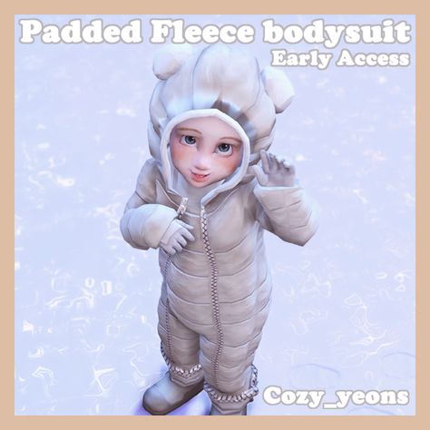 Sims4 Toddler CC Cozy_yeons Padded Fleece bodysuit : 심즈4 유아 의상 CC 패딩 후리스 바디슈트 | Cozy_yeons Sims på Patreon The Sims 4 Cc Infant Clothes, Sims 4 Child Cc Maxis Match, Infant Clothes Sims 4, Sims 4 Toddler Cc Patreon, Infant Clothes Sims 4 Cc, Sims 4 Cc Clothes Infant, Sims4 Infant Cc, Sims4 Toddler Cc, Sims 4 Cc Infant Clothes