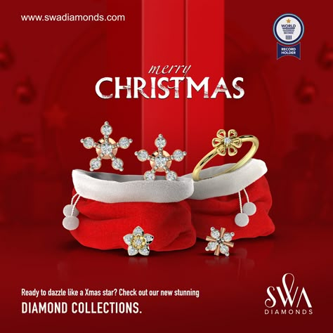 Christmas Jewellery Creative Ads, Swa Diamonds, Offers Poster, Jewellery Poster, Advertising Layout, Christmas Jewerly, Virginia Christmas, Jewelry Poster, Jewelry Banner