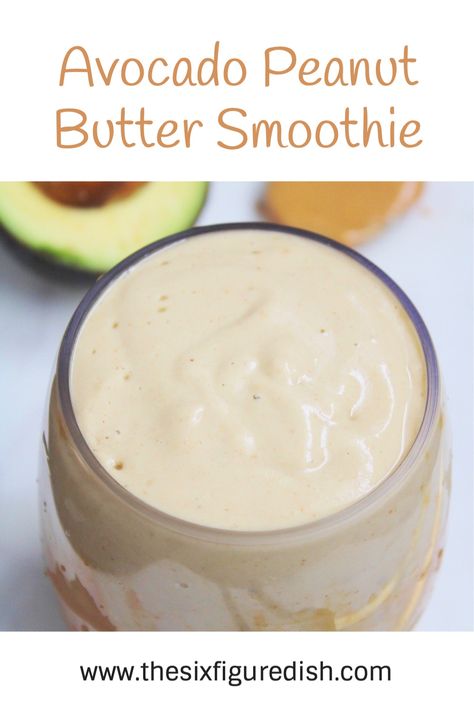 Enjoy this avocado peanut butter smoothie as an energizing snack or breakfast. This smoothie is easy to put together and will give you that boost of energy you need. #smoothies #avocado #recipes Avocado Peanut Butter, Avocado Protein, Avocado Smoothie Recipe, Papaya Smoothie, Peanut Butter Banana Smoothie, Peanut Butter Smoothie, Avocado Banana, Healthy Drinks Smoothies, Avocado Smoothie