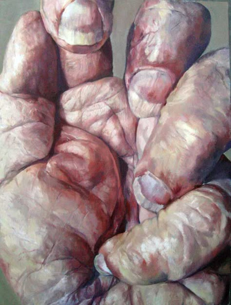 Shirley Faktor. Art. Hand. Textures. Skin. Paintings.  http://www.persimmontree.org/v2/summer-2011/paintings-the-cyclical-nature-of-life/ Gcse Art, A Level Art, Ap Art, Hand Art, Life Drawing, Rumi, Art Plastique, Figurative Art, Figure Painting