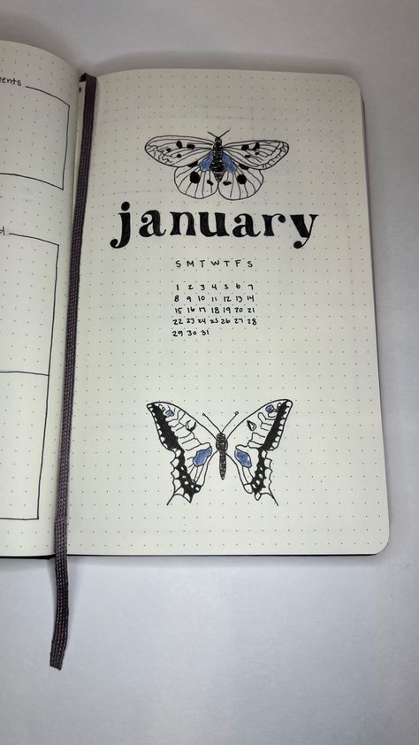 January Title Ideas, Bujo Pages Ideas 2023, Bulett Journal Page Ideas 2023, Journal Year Page, Bullet Journal 2024 Cover Page, 2023 Title Page, January Title Page, Yearly Bullet Journal Spreads, Bullet Journal Year Goals