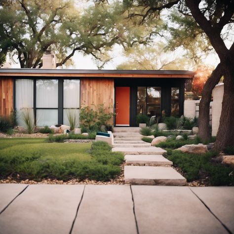 Modern Garden Ideas for Austin, TX Austin Texas Landscaping, Texas Landscaping Front Yard, Austin Landscaping, Modern Garden Ideas, Contemporary Landscaping, Texas Mountain Laurel, Drought Tolerant Trees, Texas Landscaping, Mexican Feather Grass