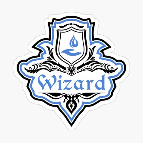 "D&D Wizard Class | Dungeons and Dragons Fancy Emblem" Pin for Sale by sunburstrpg | Redbubble D D Classes, Dnd Classes, Dnd Characters, Buttons Pinback, Dungeons And Dragons, Wizard, Top Artists, Science Poster, Stranger Things Fanart