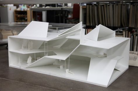 Folding House, Folding Architecture, Architectural Model, Arch Model, Architecture Model Making, Album Design, Architecture Presentation, Booth Design, Concept Architecture