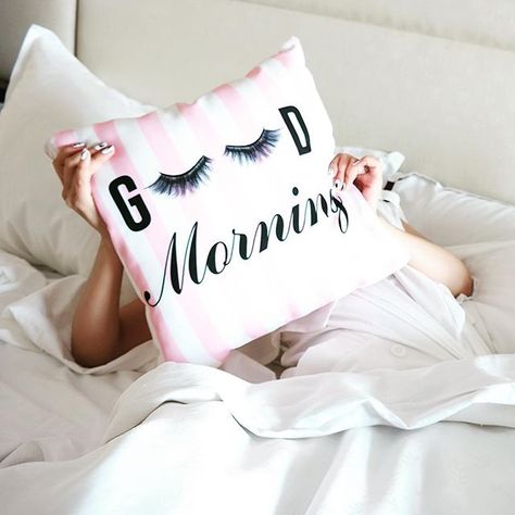 Good Morning with my @shopmisswithit pillow #shopmisswithit #withitbabe #getwithit #megababe #misswithit #misswithitla by differentcands Lash Quotes, Morning Memes, Good Morning Gorgeous, House Of Lashes, Lash Boost, Lash Room, Trendy Quotes, Good Morning Beautiful, Beauty Room