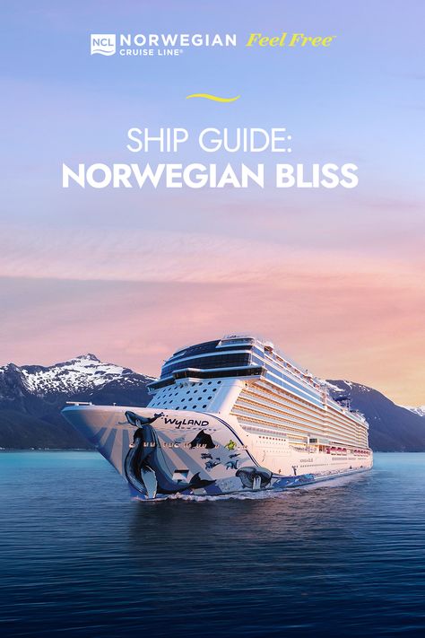 Norwegian Bliss Ship Guide Norwegian Bliss Cruise Ship, Norwegian Bliss Alaska Cruise, Ncl Bliss, Norwegian Bliss, Cool Things To Do, Alaskan Cruise, Norwegian Cruise Line, Norwegian Cruise, Alaska Cruise