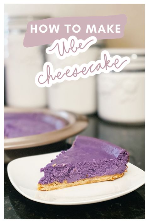 Ube Food, Ube Brownies, Ube Cheesecake Recipe, Filipino Bakery, Sweets Station, Ube Desserts, Ube Dessert, Amazing Cheesecake, Purple Foods