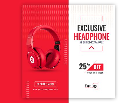 Wireless Headphone Ads Post | Social Media design on Behance Headphone Ads, Headphone Banner, Post Social Media Design, Banner Design Ideas, Corkboard Ideas Decor, Ad Ideas, Headphones Design, Social Media Poster, Post Ideas